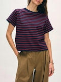 White + Warren Superfine Organic Cotton Striped Tee