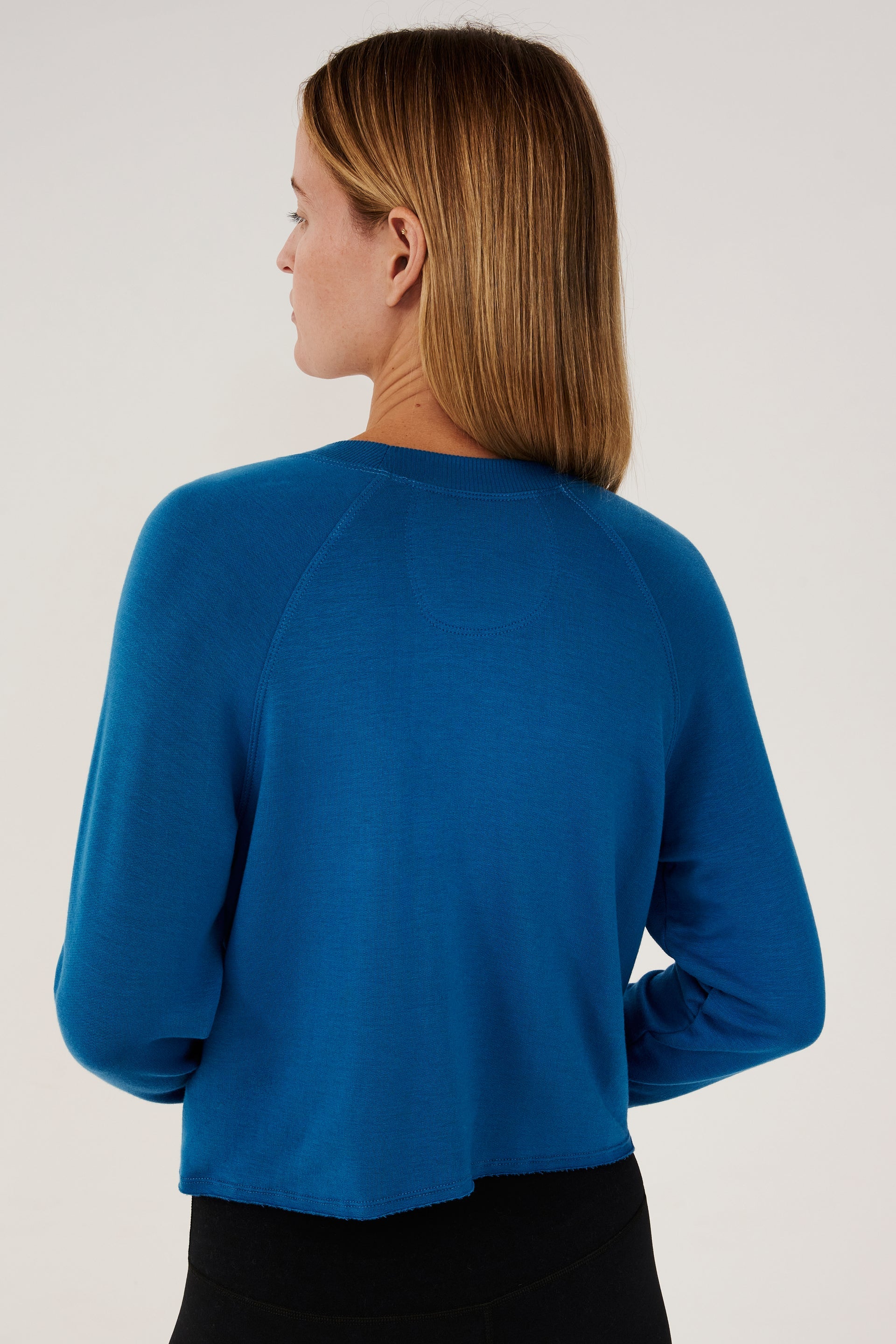 Splits59 Warm Up Crop Fleece Sweatshirt – Bluebird