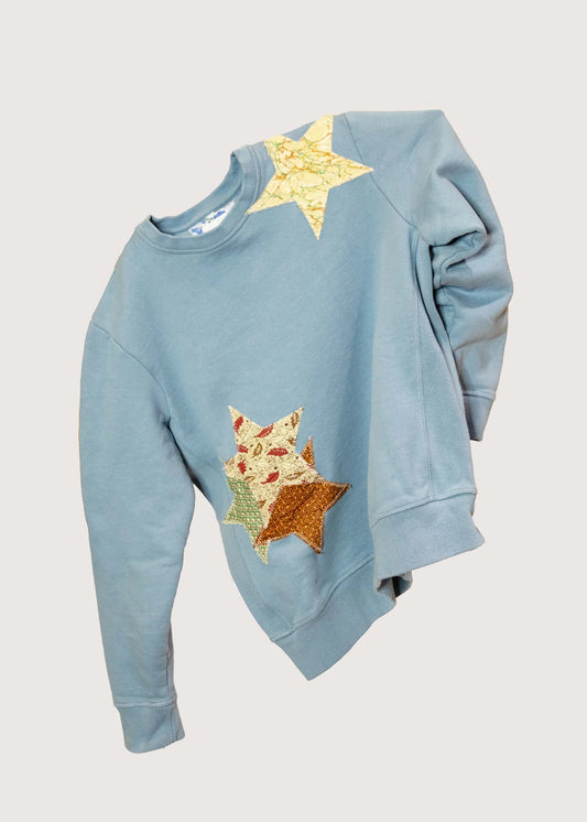 Rialto Jean Project Mixed Print Star Sweatshirt