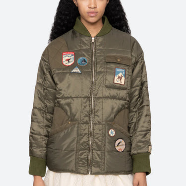 Sea Eira Quilted Patched Puffer Jacket