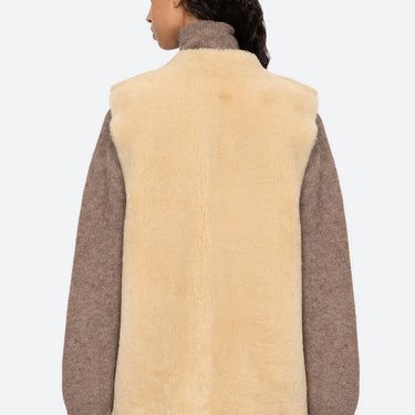 Sea Elliot Shearling Tie-Front Vest