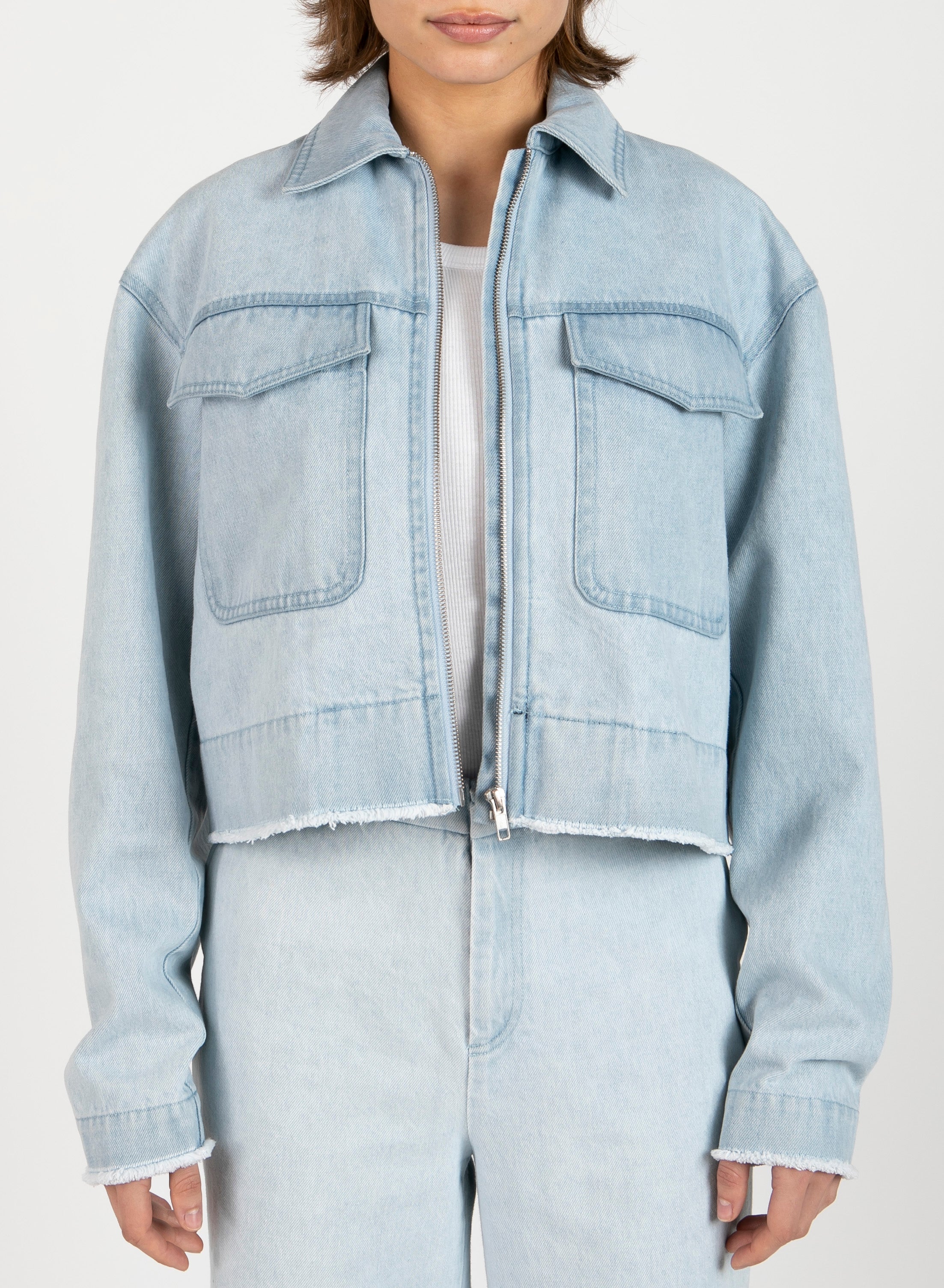 Bluebird Jacket ATM Washed Denim Cropped Jacket – Bluebird