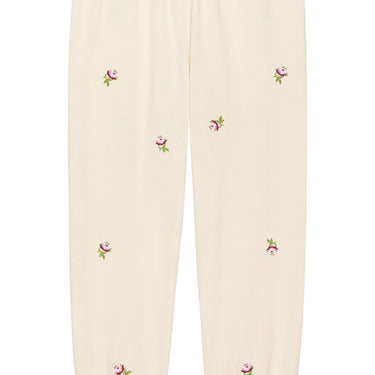 The GREAT The Stadium Sweatpant with Embroidered Roses