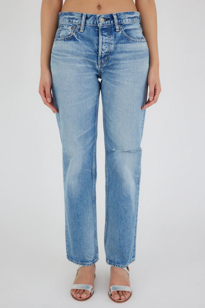 Moussy Vintage Ballard Wide Straight Mid Rise Jean