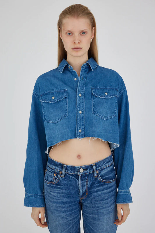 Moussy Vintage Nashboro Cropped Jean Shirt