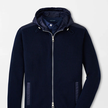 Peter Millar Holdridge Hybrid Full-Zip Hooded Sweater