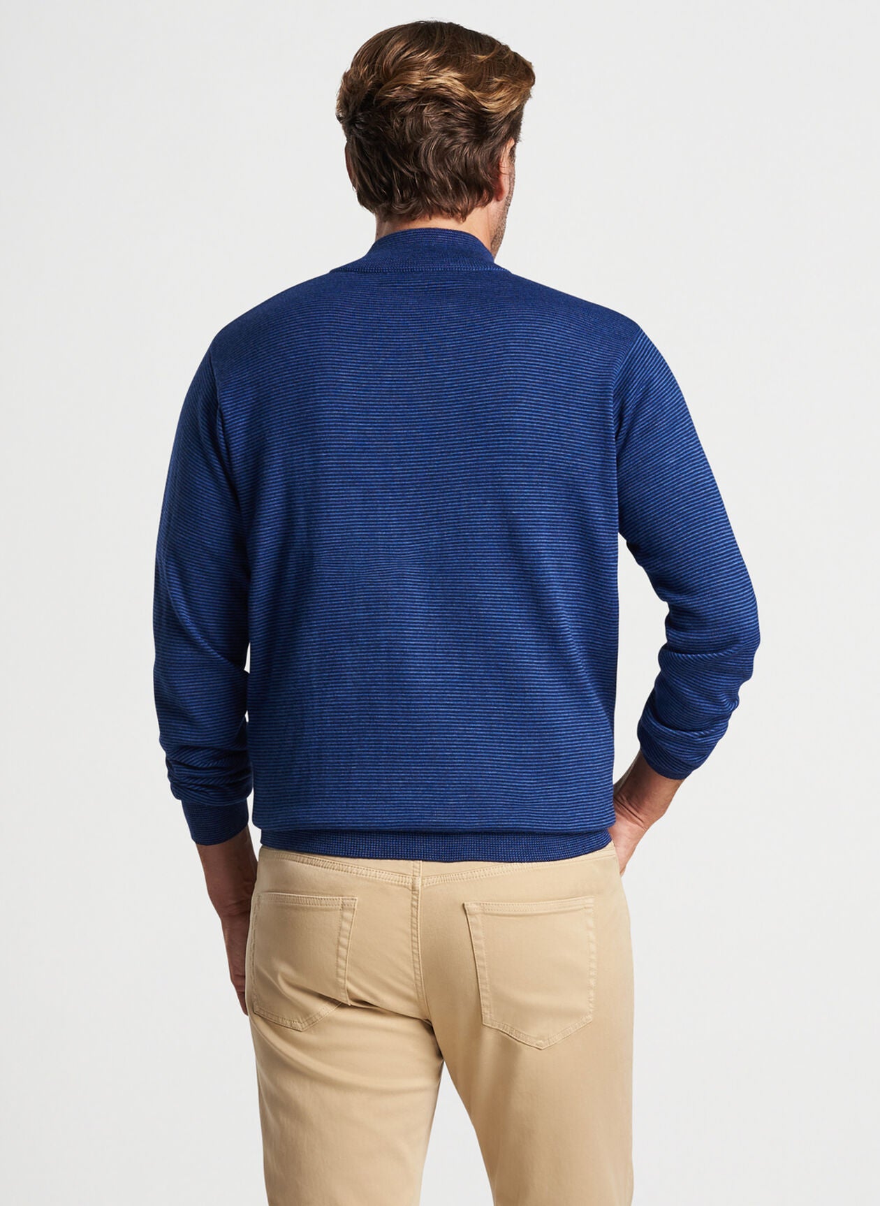 Peter Millar Canton Strip Quarter-Zip Sweater
