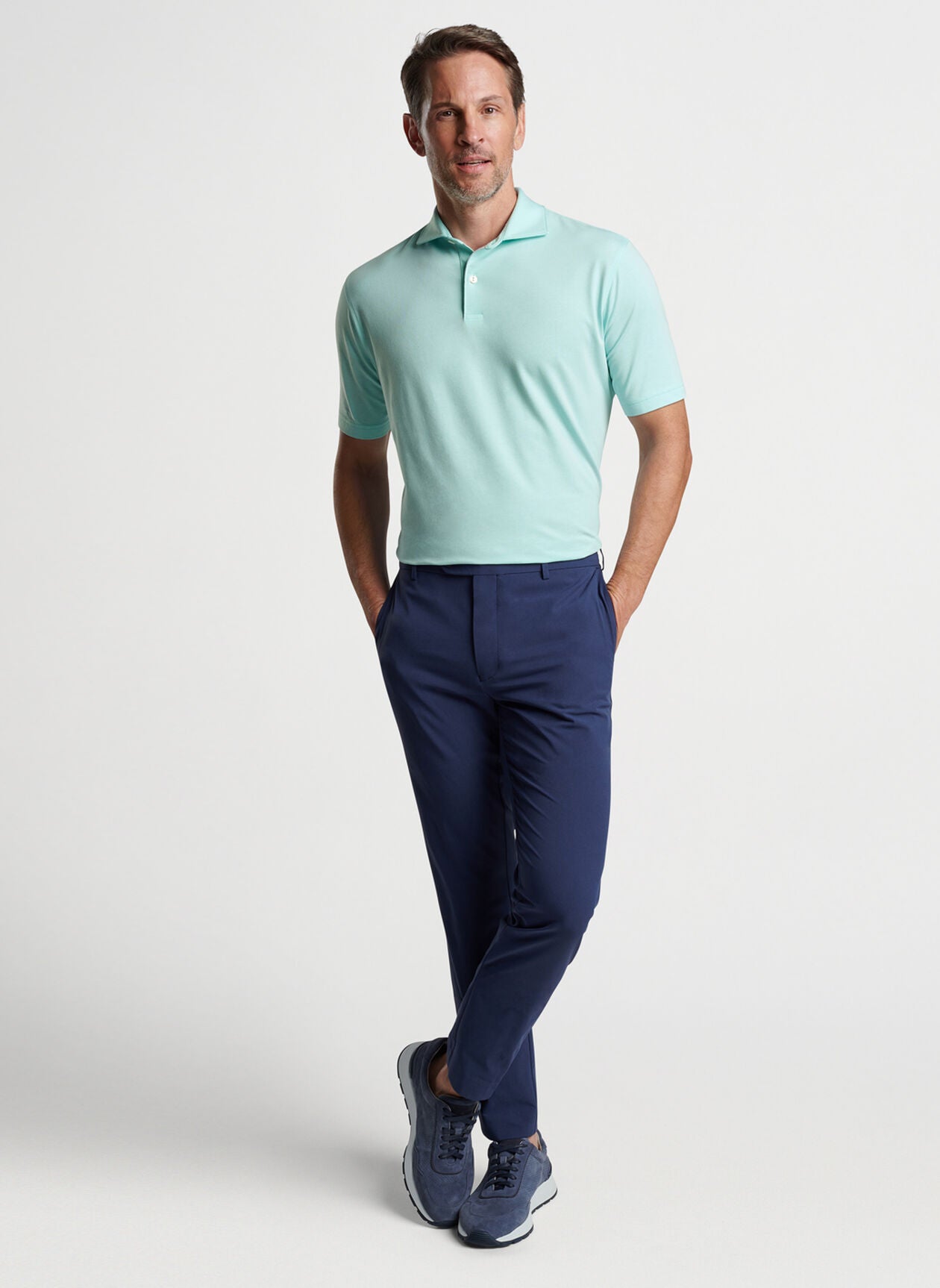 Peter Millar Albatross Cotton Blend Piqué Polo