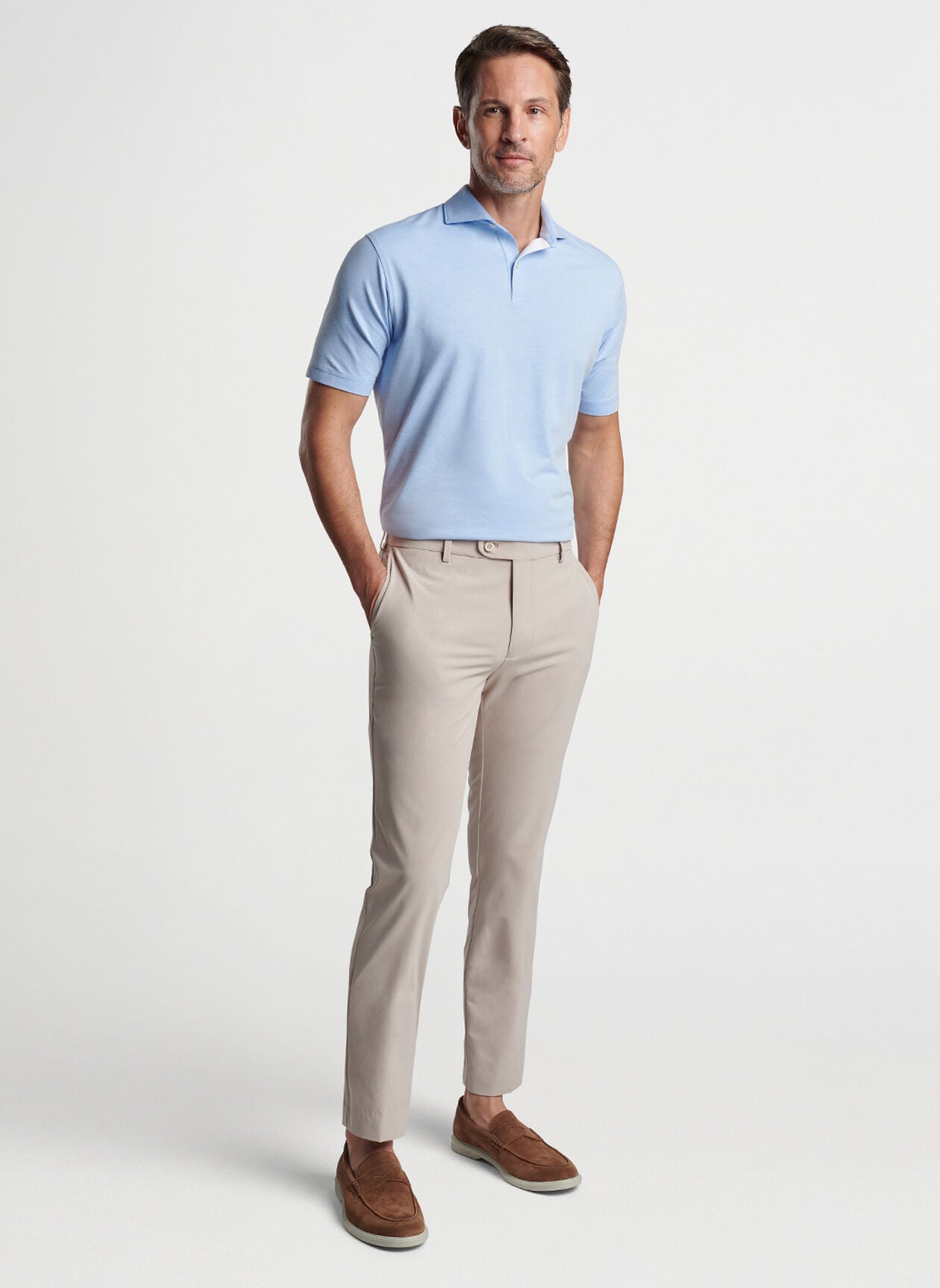 Peter Millar Albatross Cotton Blend Piqué Polo