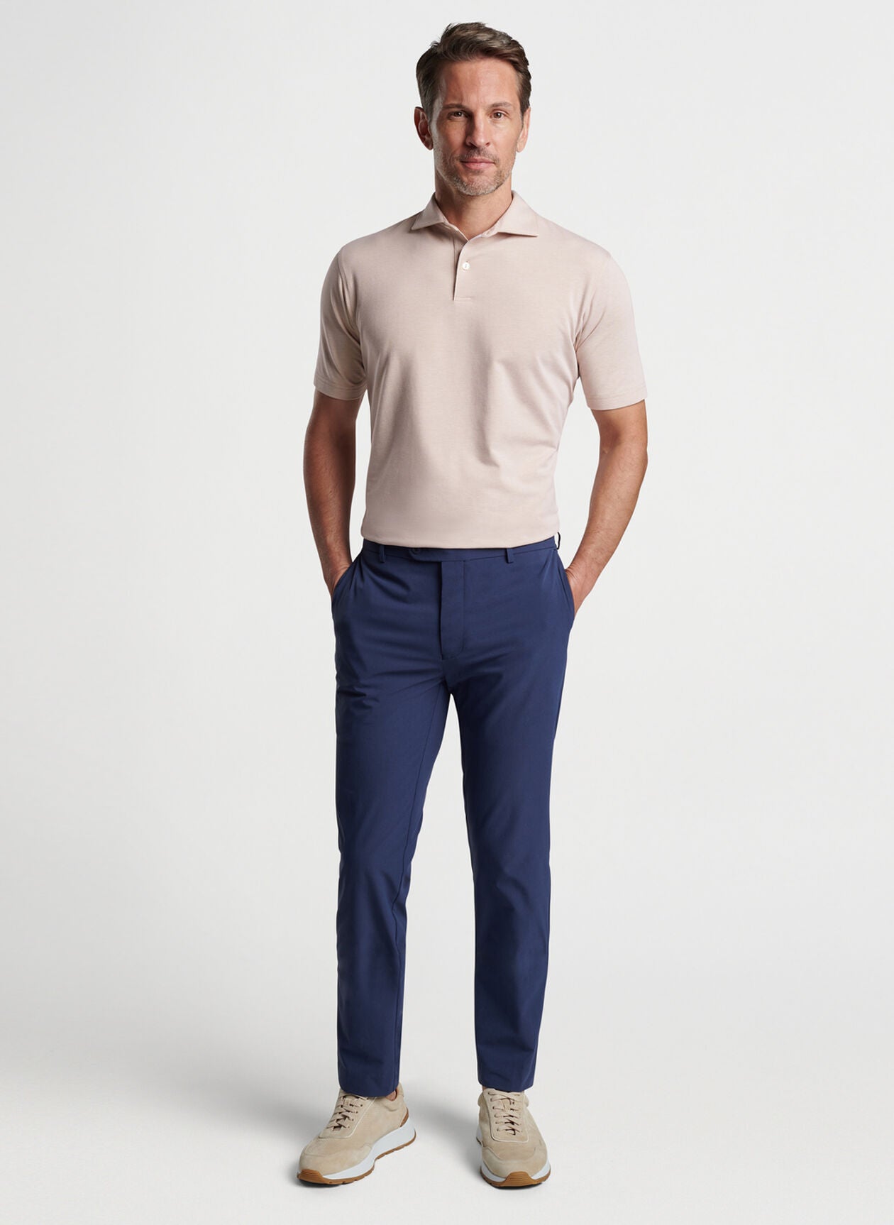 Peter Millar Albatross Cotton Blend Piqué Polo