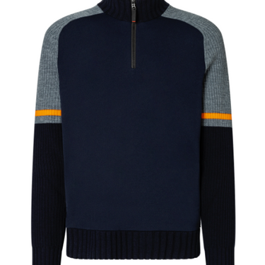 BOGNER FIRE + ICE Vades hybrid half-zippered sweater in blue