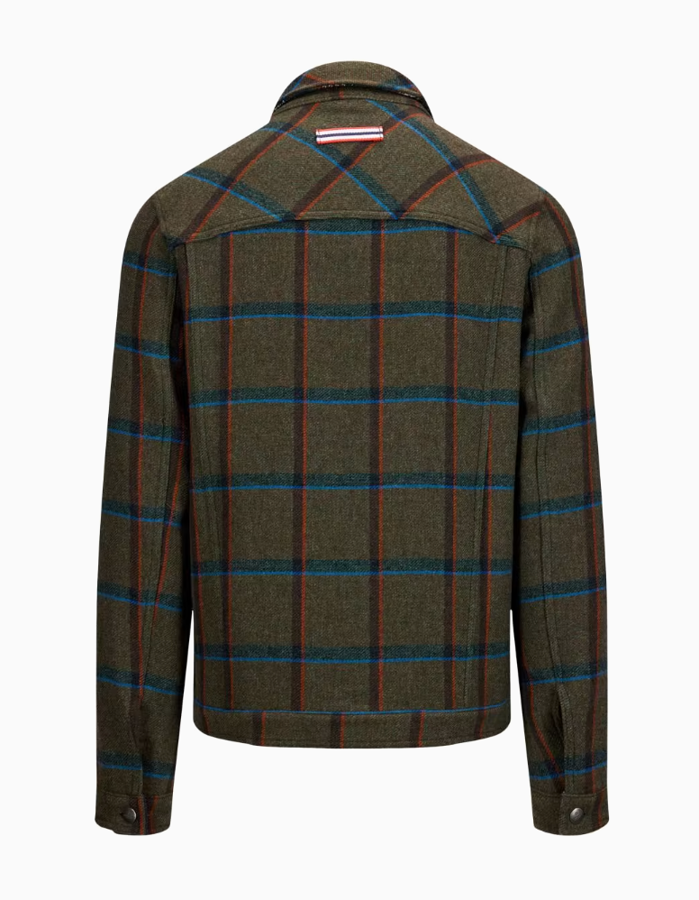 Green plaid 2025 wool jacket