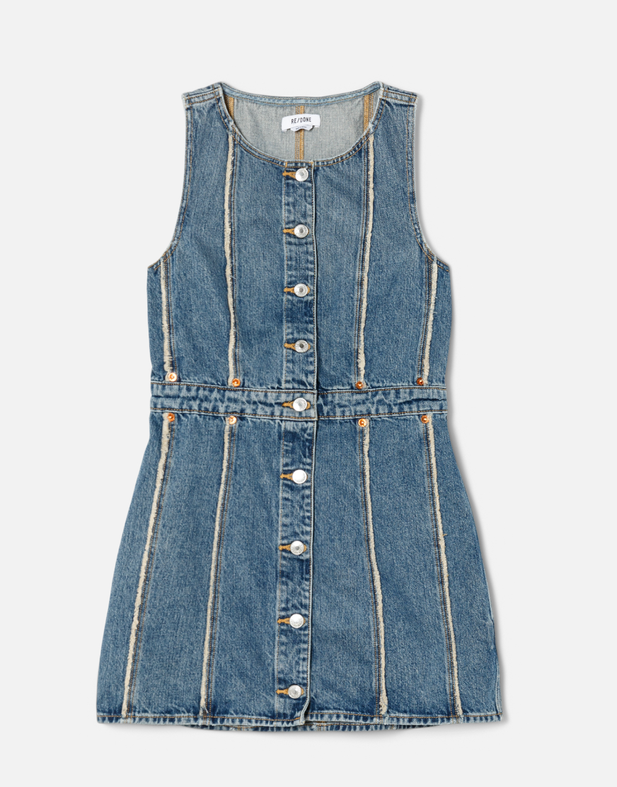 RE/DONE Fray Denim Dress