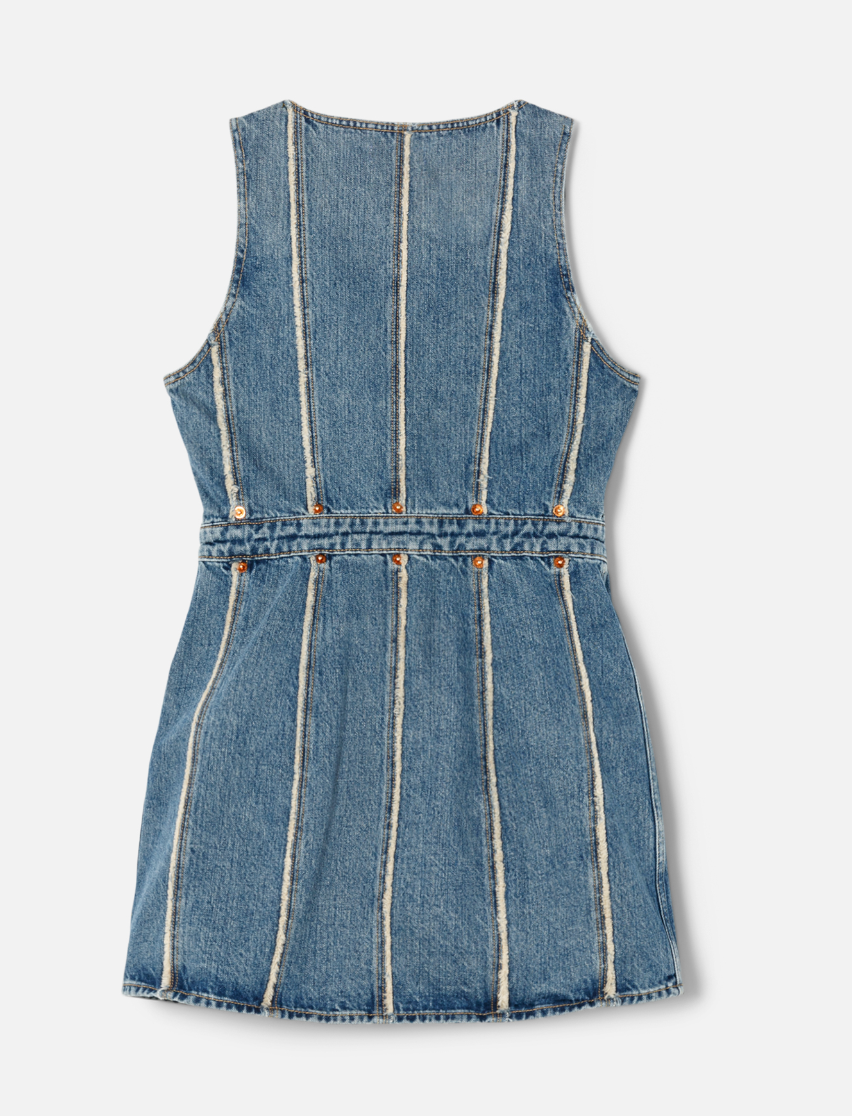 RE/DONE Fray Denim Dress