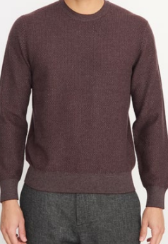 Vince Geo Jacquard Long Sleeve Crew