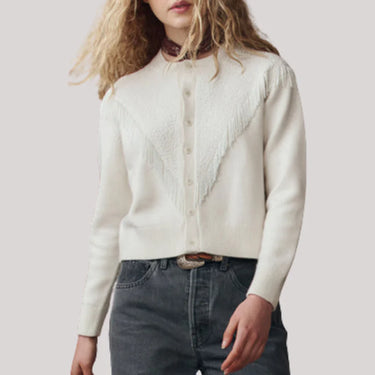 The GREAT The Beaded Fringe Cardigan