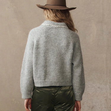 The GREAT The Crochet Collar Pullover