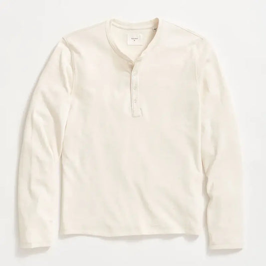 Billy Reid Long Sleeve Organic Cotton Henley