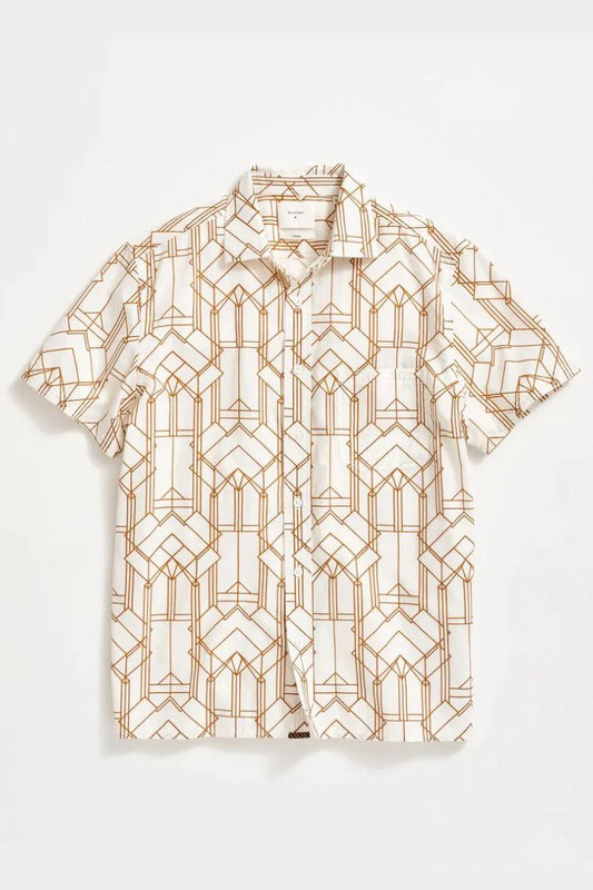 Billy Reid Short Stained Glass Treme Block Shirt