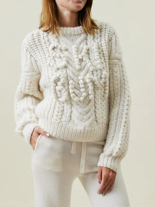 Lingua Franca Ski Bum Cable Knit Sweater