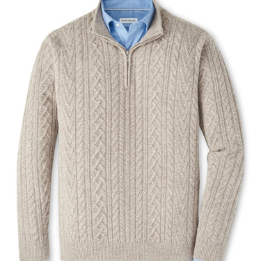 Peter Millar Crescent Ridge Cable Quarter Zip Sweater