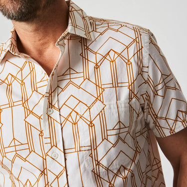 Billy Reid Short Stained Glass Treme Block Shirt