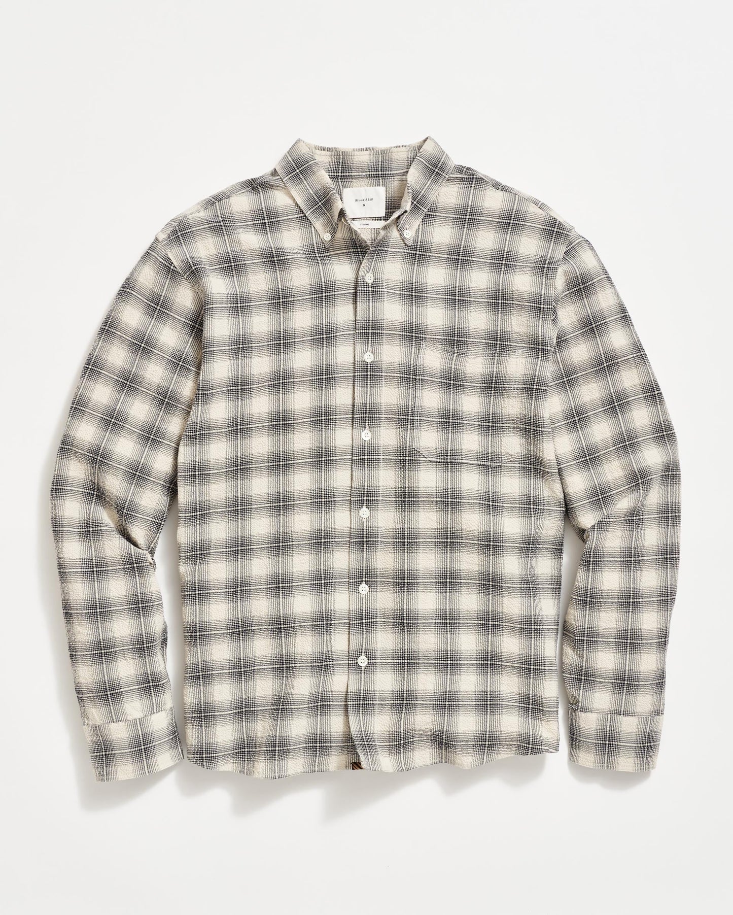 Billy Reid Shadow Plaid Seersucker Tuscumbia Shirt