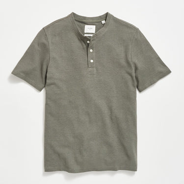Billy Reid Short Sleeve Hemp Cotton Henley
