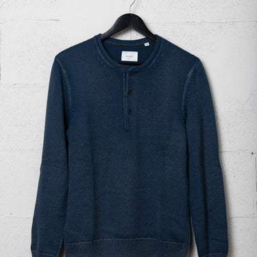 Billy Reid Garment-Dyed Henley Sweater