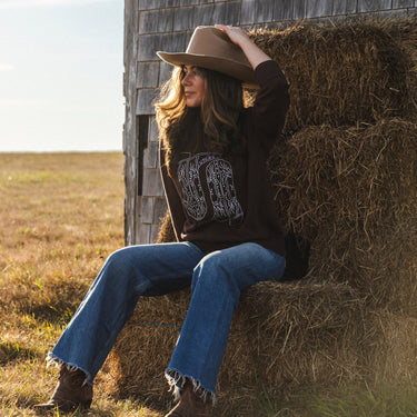 Ellsworth + Ivey Riley Crewneck Sweater - Cowgirl Boots